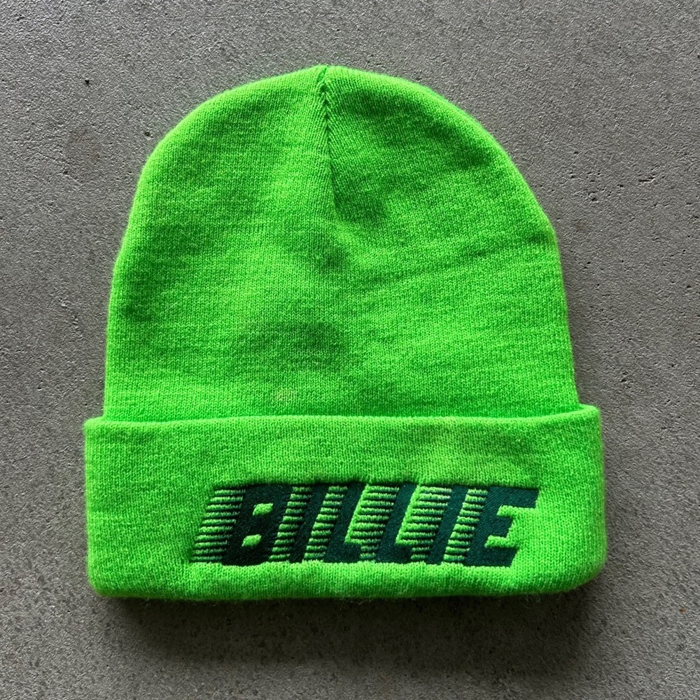 Billie Eilish Beanie Hat Cap One Size Neon Green Racer Embroidered